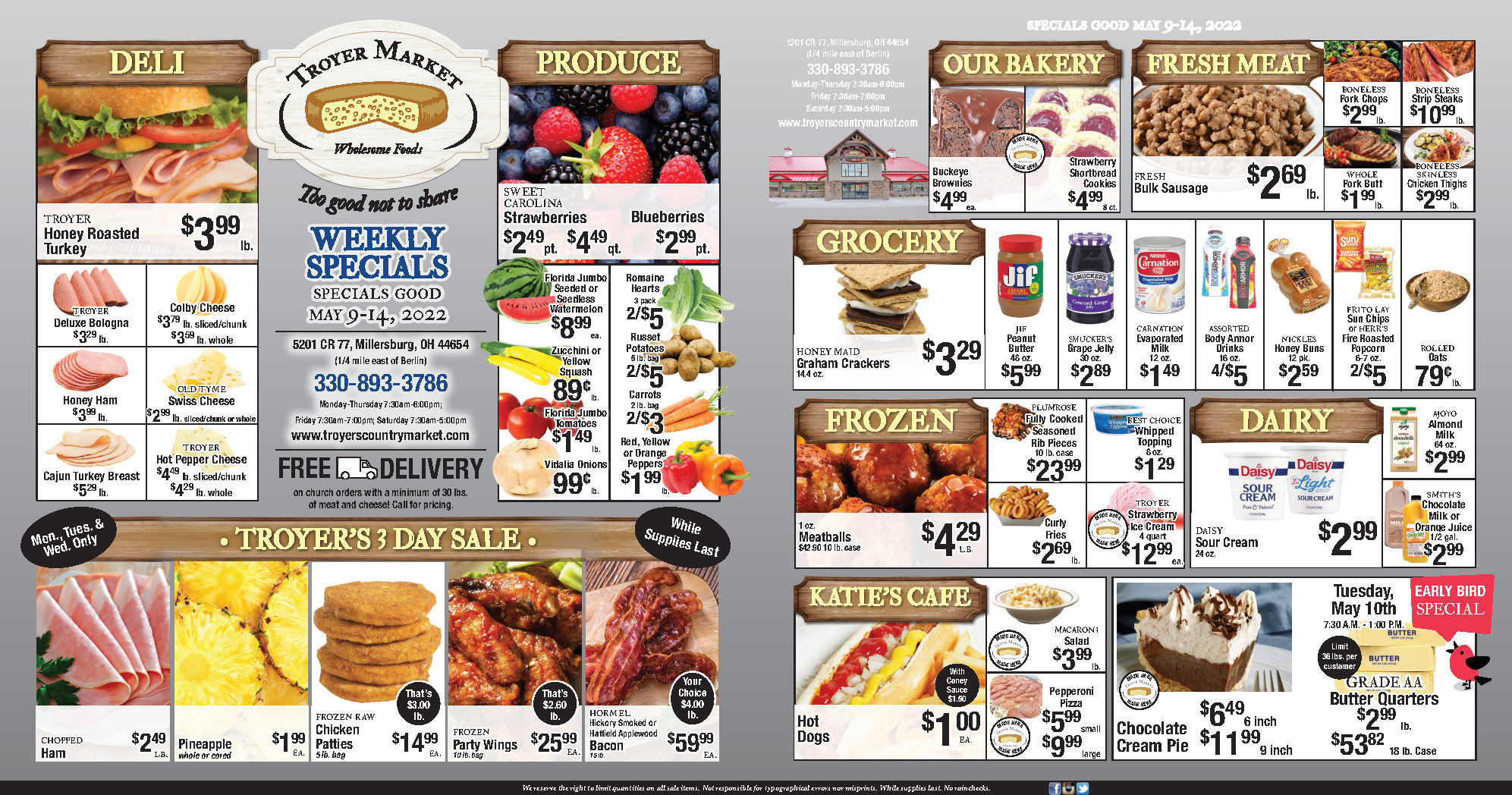 Weekly Ad and Instore Specials Troyer Market, Berlin, Ohio